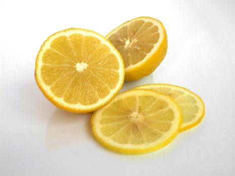 Lemons isolated over white