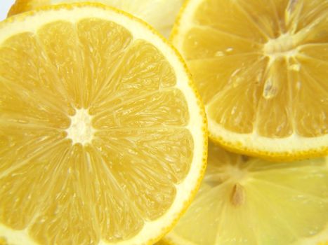 Lemons isolated over white