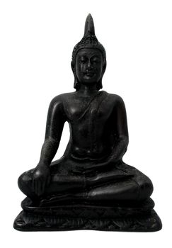 A buddha statue isolated in a white background