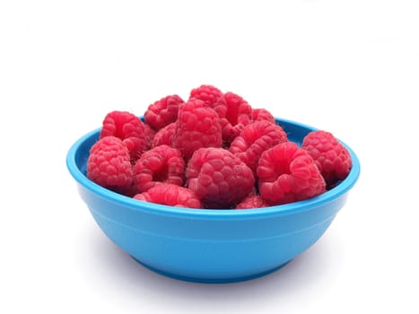 pile of raspberry isolated on a white background