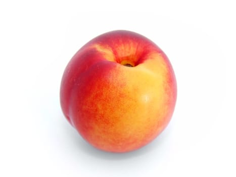 fresh nectarine on white background