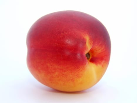 fresh nectarine on white background