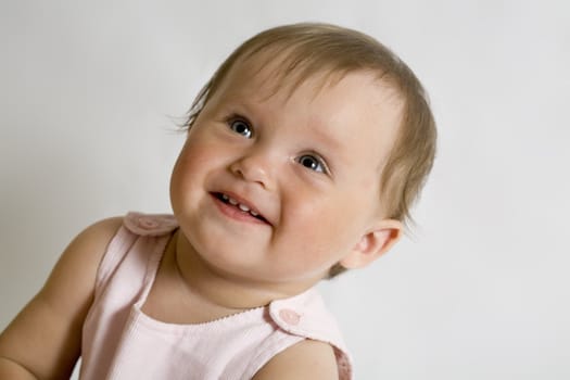 portrait of smiling baby little girl
