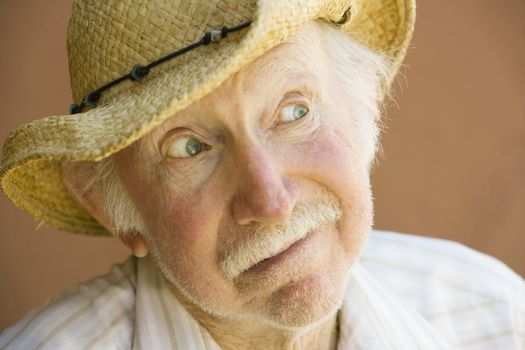 Senior Citizen Man in a Cowboy Hat