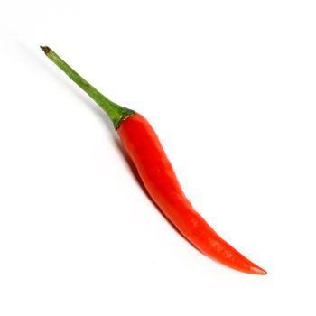 red hot chili pepper isolated on white