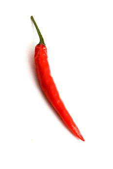 red hot chili pepper isolated on white