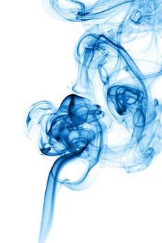 blue smoke abstract background close up