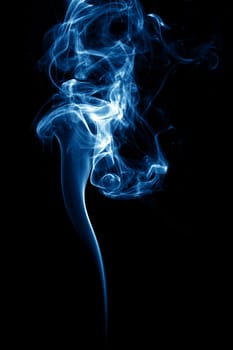 blue smoke abstract background close up