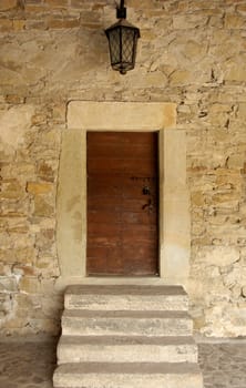 Door of a building in castle, Poland