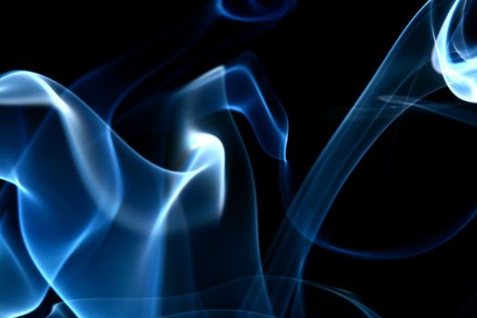 blue smoke abstract background close up