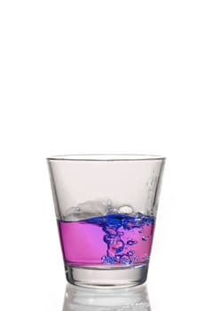 drink splash at the top of a glass