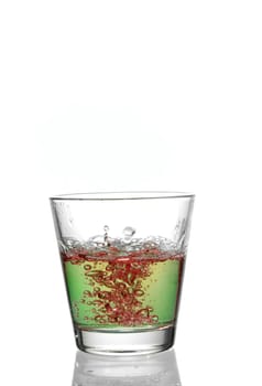 drink splash at the top of a glass