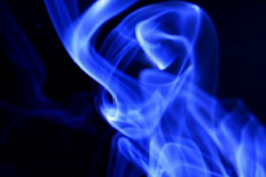 blue smoke abstract background close up