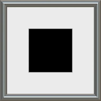 A modern silver frame with matted white space, complete with clipping paths.