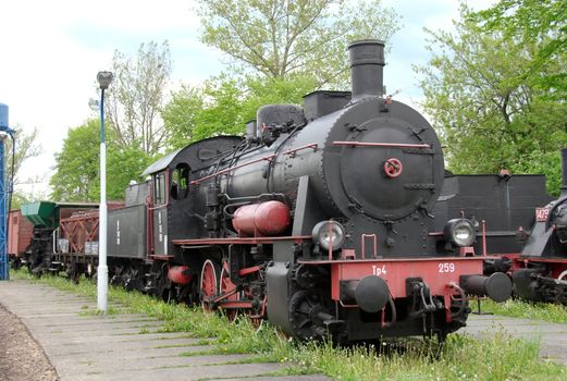 historic steam train in Poland