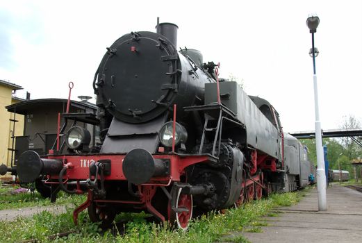 historic steam train in Poland