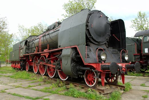 historic steam train in Poland