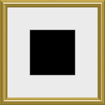 A modern silver frame with matted white space, complete with clipping paths.