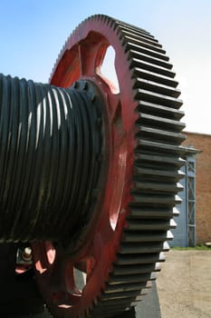 The big cogwheel at a modern factory