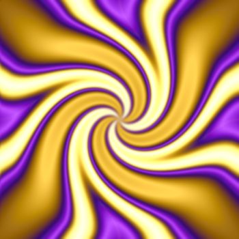 Swirly abstract background illustration - gold and purple.