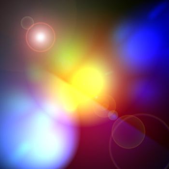 A color abstract lens flare background.