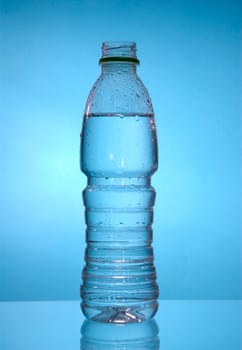 Plastic bottle of clean water 