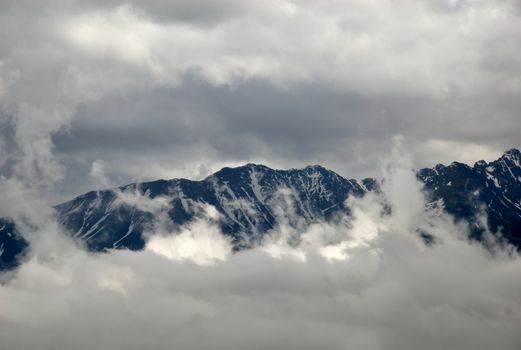 Snowcovered high mountain in Poland