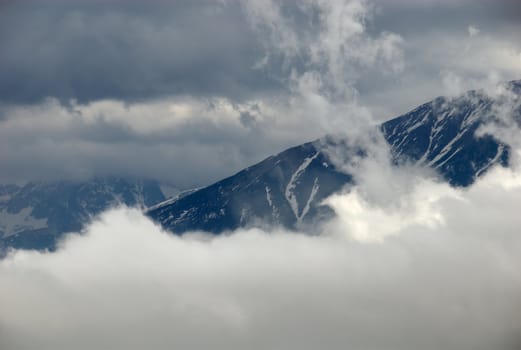 Snowcovered high mountain in Poland