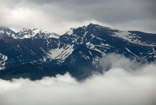 Snowcovered high mountain in Poland