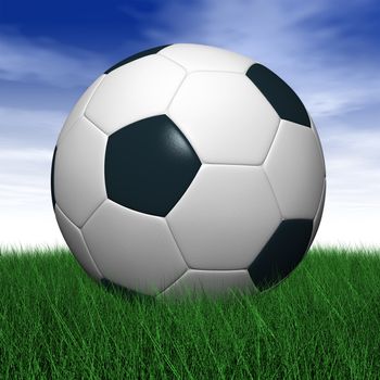 Soccer ball Photorealistic 3D rendering.