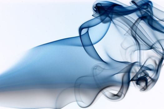 blue smoke abstract background close up