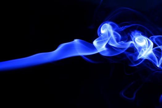 blue smoke abstract background close up