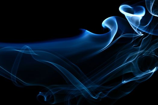 blue smoke abstract background close up