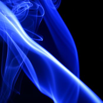 blue smoke abstract background close up