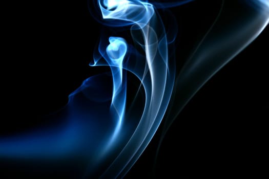 blue smoke abstract background close up