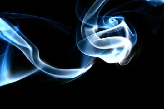 blue smoke abstract background close up