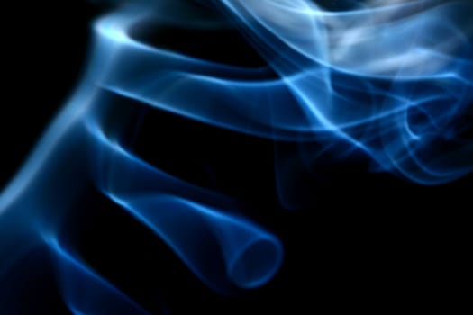 blue smoke abstract background close up