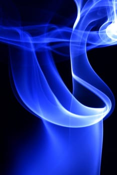 blue smoke abstract background close up