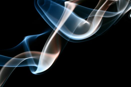 blue smoke abstract background close up