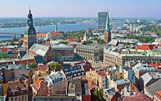 View from a church tower in Riga, Latvia