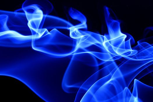 blue smoke abstract background close up