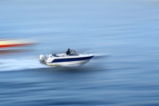 speed boat water transportation background