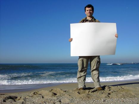 beach publicity in blue sky