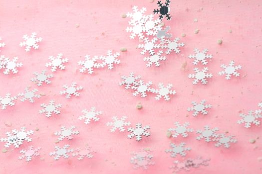 snowflakes macro close up christmas background