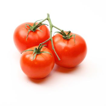 cherry tomatoes isolated on white background