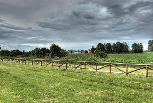 hdr shot of cremona city and its rural landscape