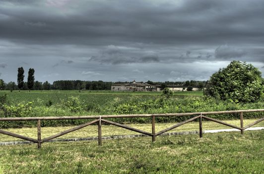 hdr shot of cremona city and its rural landscape