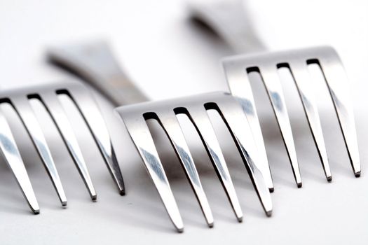 fork macro close up diner background