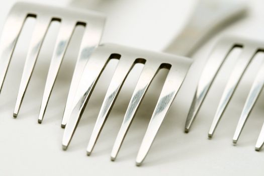 fork macro close up diner background