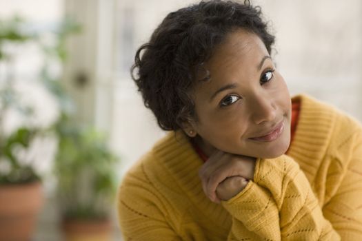 Portrait of a smiling beautiful African American young woman